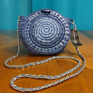 INC Straw Circle Crossbody, Created For Macy's